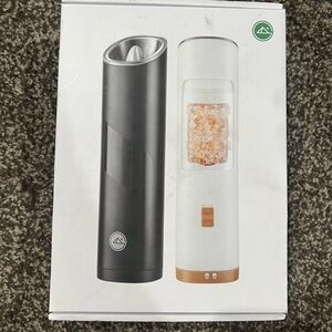 Gravity Electric Salt & Pepper Grinder Set, Adjustable Coarseness, LED Light